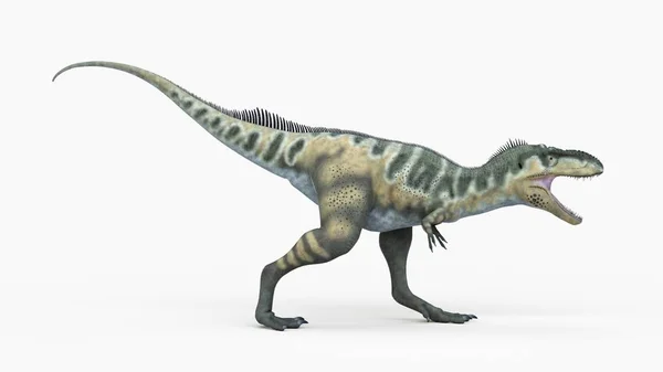 Иллюстрация Бистаиверсового Динозавра Белом Фоне — стоковое фото