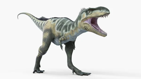 Illustratie Van Gemodelleerde Bistahieversor Dinosaurus Witte Achtergrond — Stockfoto