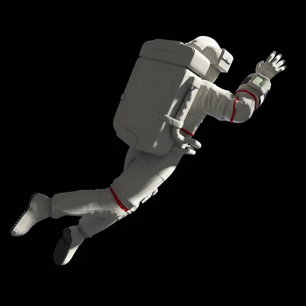 Ilustración Astronauta Traje Espacial Blanco Con Reflexión Satelital Casco Espacio — Foto de Stock