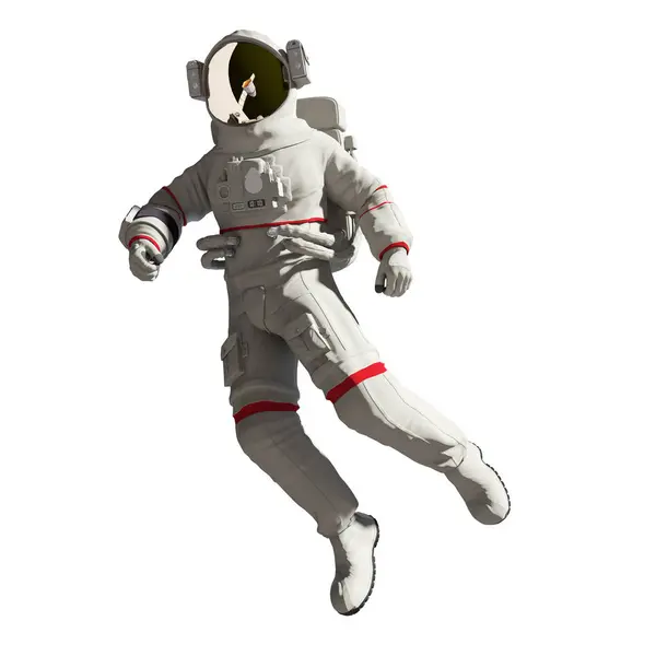 Illustration Astronaute Combinaison Spatiale Sur Fond Blanc — Photo