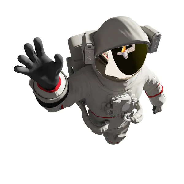 Illustration Astronaut Spacesuit White Background — Stock Photo, Image