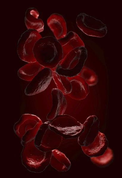 Illustration Röda Blodkroppar Erytrocyter — Stockfoto