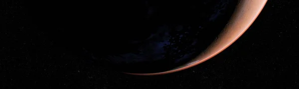 Oberfläche Des Roten Planeten Vom Mars Computerillustration — Stockfoto