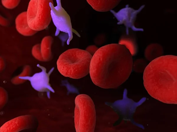 Тромбоциты Крови Человека Компьютерная Иллюстрация — стоковое фото