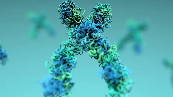 Chromosomen Illustratie Chromosomen Bestaan Uit Deoxyribonucleïnezuur Dna Bevatten Secties Genen — Stockfoto