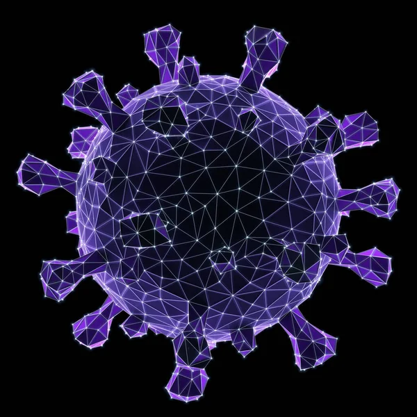 Particella Covid Coronavirus Illustrazione Nuovo Coronavirus Sars Cov Emerso Wuhan — Foto Stock