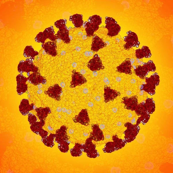 Partícula Del Coronavirus Covid Ilustración Por Computadora Nuevo Coronavirus Sars —  Fotos de Stock