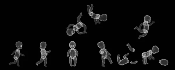 Babypuppenspielzeug Aus Plastik Röntgen — Stockfoto
