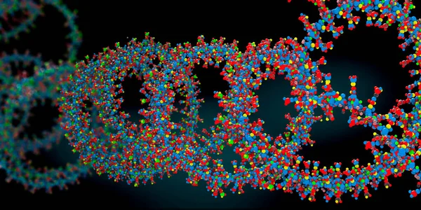 核糖核酸 Rna 3D说明 — 图库照片