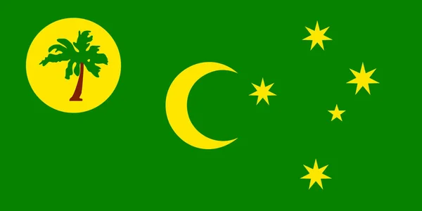 Vlajka Kokosových Ostrovů Keeling Vektorové Ilustrace Vlajky Světa — Stockový vektor
