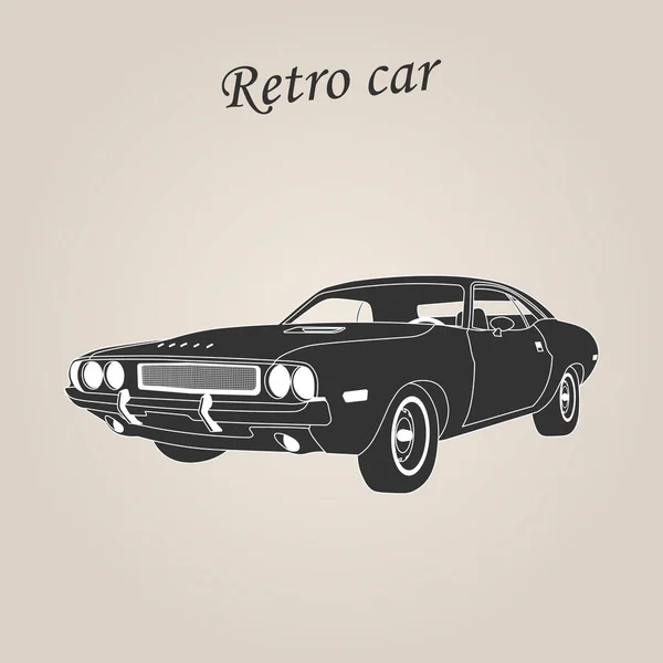 Auto Antiguo Coche Retro Ilustración Coches Clásicos — Vector de stock