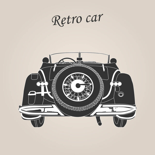 Vintage car. Retro car. Classic car Illustration
