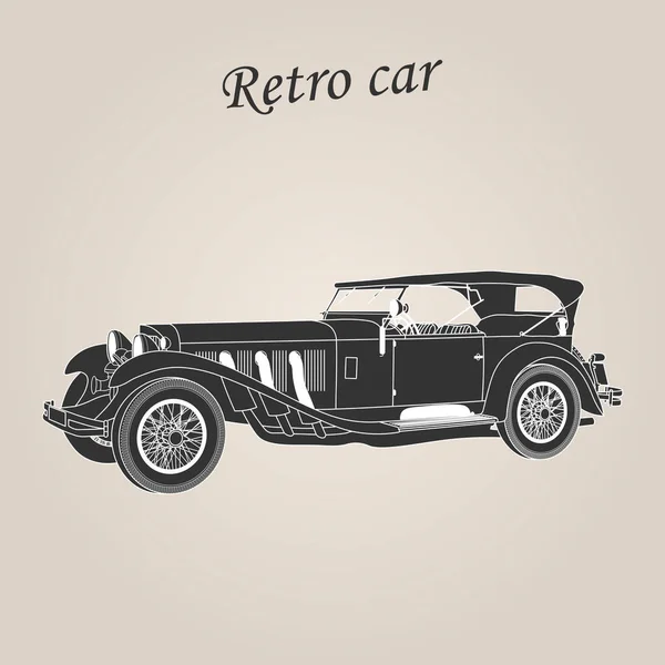 Vintage Car Retro Car Classic Car Illustration — Stock Vector