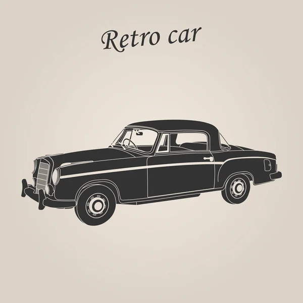 Vintage Car Retro Car Classic Car Illustration — Stock Vector