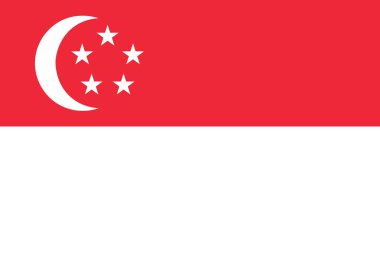 Singapur bayrağı. vektör illüstrasyonu
