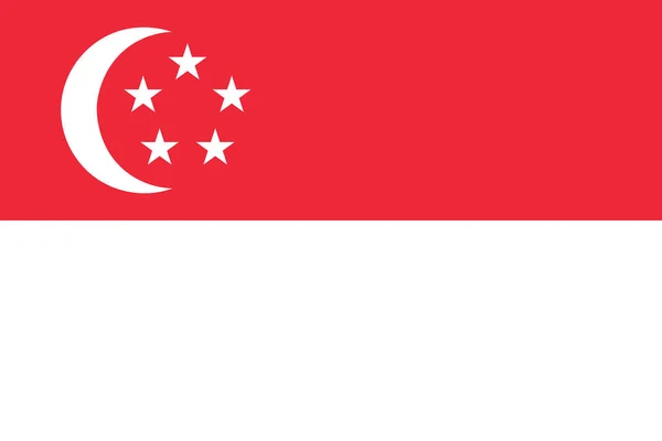 Singapurská Vlajka Vektorová Ilustrace — Stockový vektor