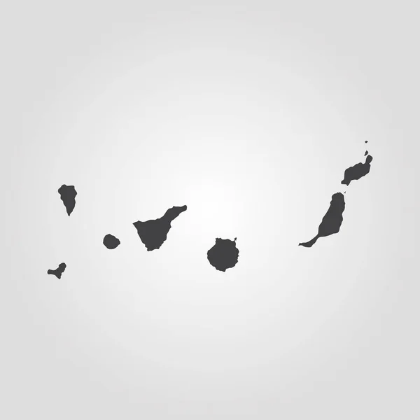 Mapa Las Islas Canarias Ilustración Vectorial — Vector de stock
