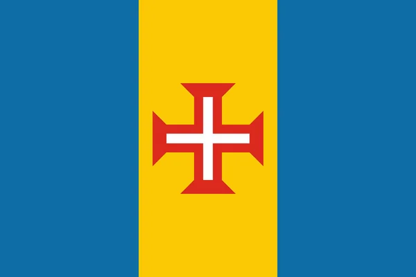 マデイラ諸島の旗 ベクトル図 — ストックベクタ