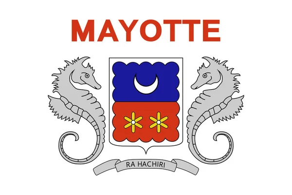 Flagge Von Mayotte Vektorillustration — Stockvektor