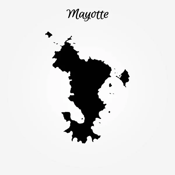 Kaart Van Mayotte Vector Illustratie — Stockvector