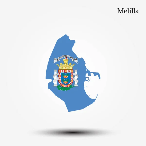 Mapa Melilla Ilustração Vetorial — Vetor de Stock