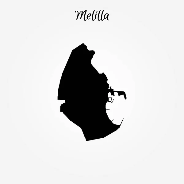 Kaart Van Melilla Vectorillustratie — Stockvector
