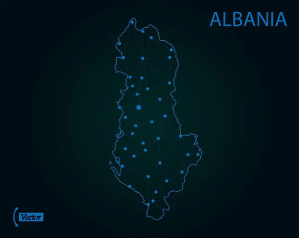Albanien Karte Vektorillustration — Stockvektor