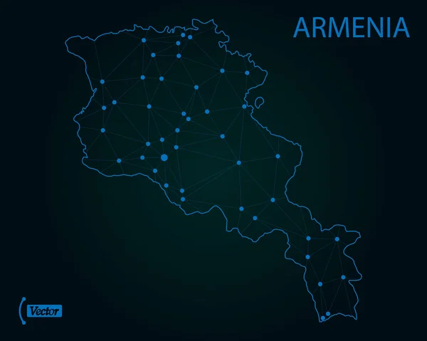 Landkarte Von Armenien Vektorillustration — Stockvektor