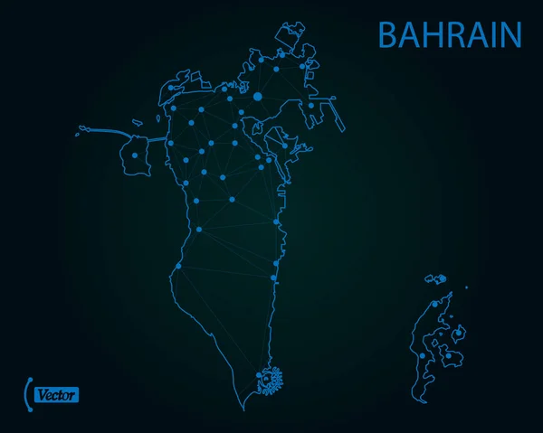 Mapa Bahréin Ilustración Vectorial — Vector de stock