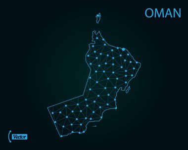 Umman Haritası. Vektör çizim