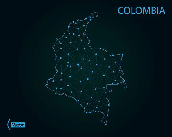 Map Colombia Vector Illustration — Stock Vector