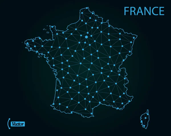 Carte France Illustration Vectorielle — Image vectorielle