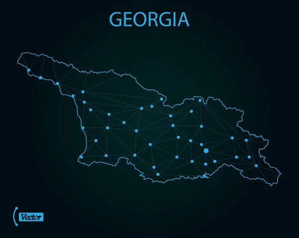 Karte Von Georgien Vektorillustration — Stockvektor