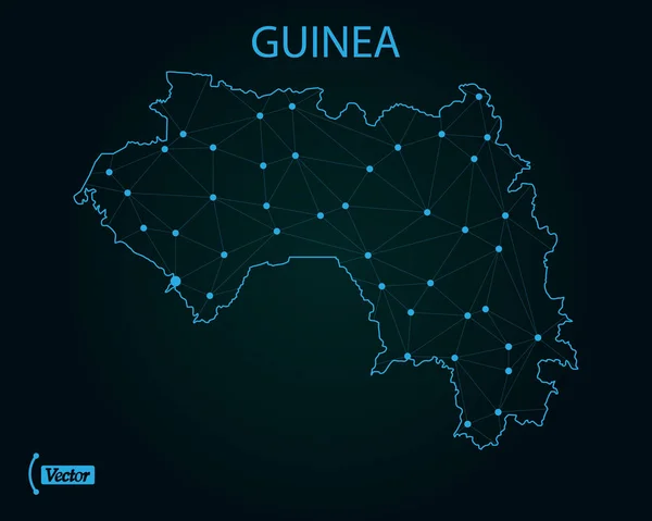 Karte Von Guinea Vektorillustration — Stockvektor