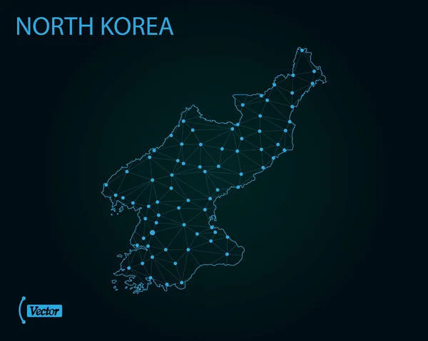 Map North Korea Vector Illustration — Stock Vector