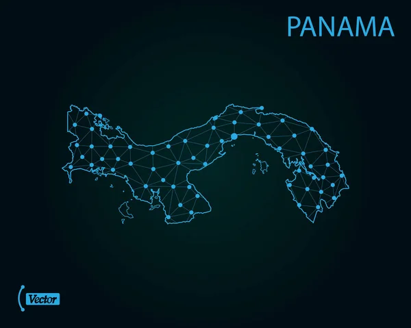 Karte Von Panama Vektorillustration — Stockvektor