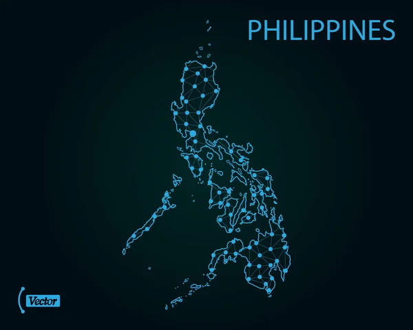 Χάρτης Των Φιλιππίνων Εικονογράφηση Διάνυσμα — Διανυσματικό Αρχείο