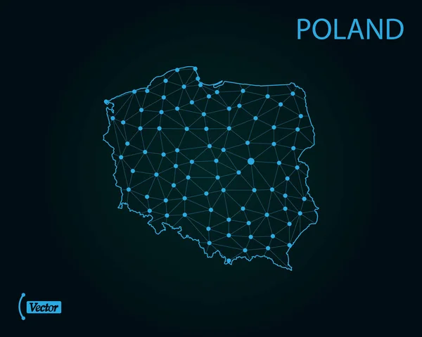 Karte Von Polen Vektorillustration — Stockvektor