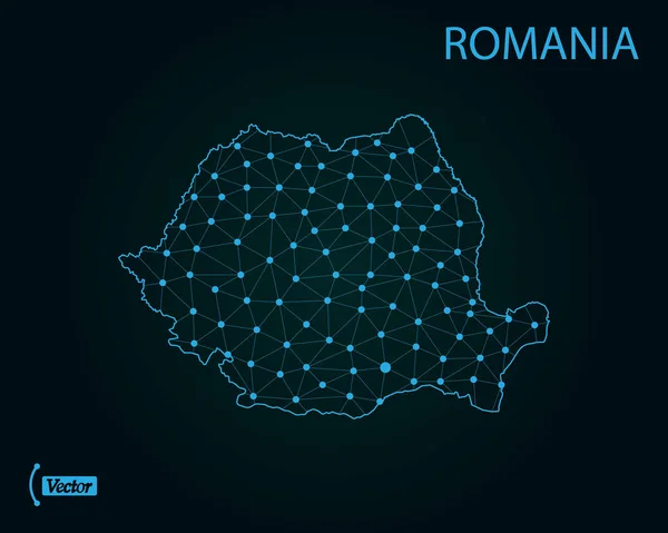 Carte Roumanie Illustration Vectorielle — Image vectorielle