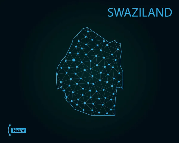 Mapa Swazilandia Ilustración Vectorial — Vector de stock