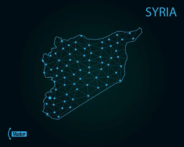 Mapa Siria Ilustración Vectorial — Archivo Imágenes Vectoriales