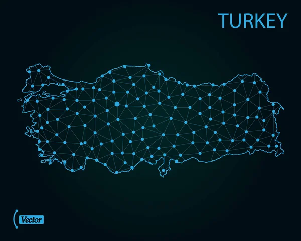 Mapa Turquía Ilustración Vectorial — Archivo Imágenes Vectoriales