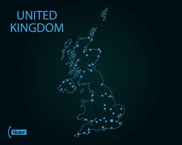 Mapa Reino Unido Ilustración Vectorial — Vector de stock
