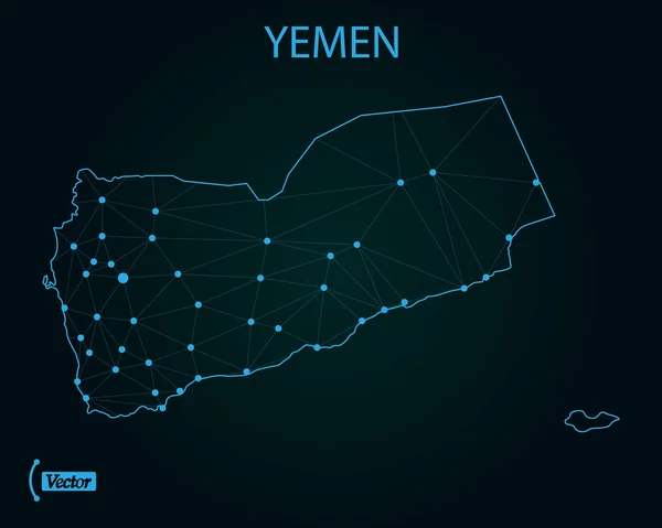 Mapa Yemen Ilustración Vectorial — Archivo Imágenes Vectoriales