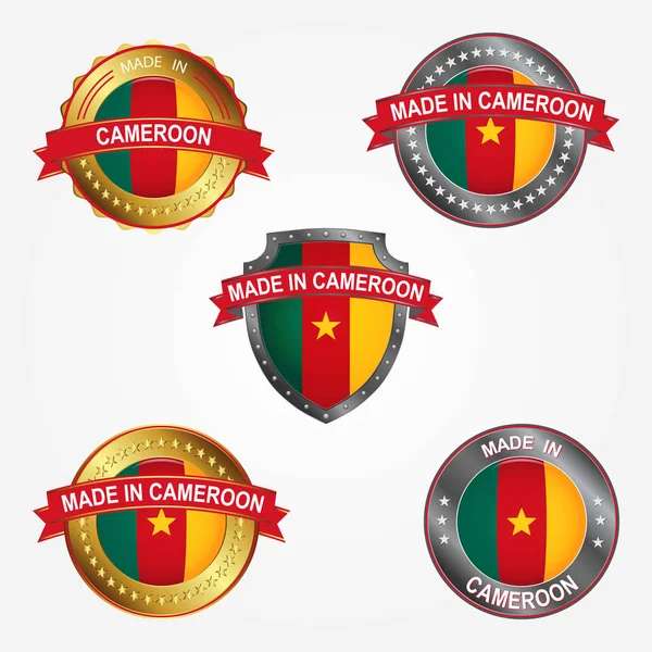 Etiqueta Diseño Hecho Camerún — Vector de stock