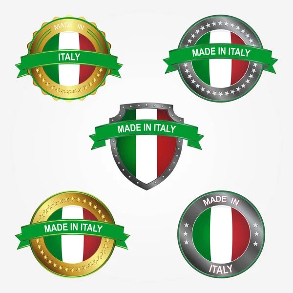 Label Desain Yang Dibuat Italia - Stok Vektor