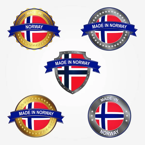 Etiqueta Diseño Made Norway — Vector de stock