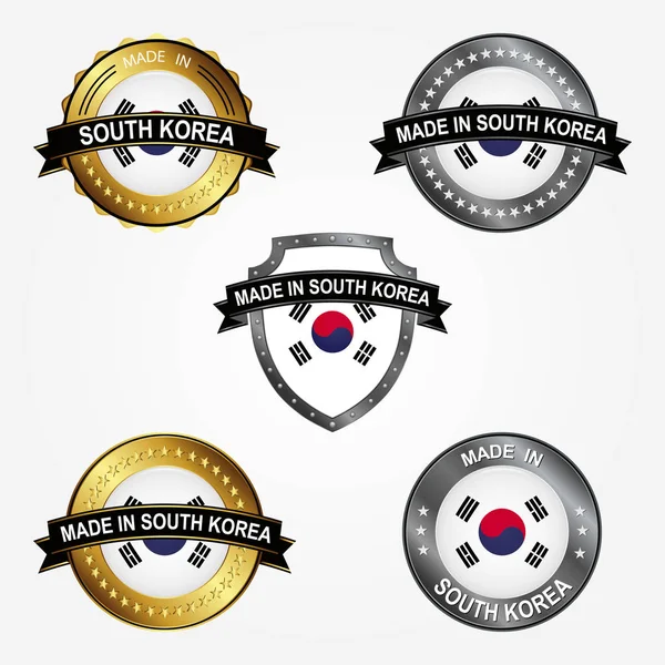 Design Label Made South Korea — Stock Vector