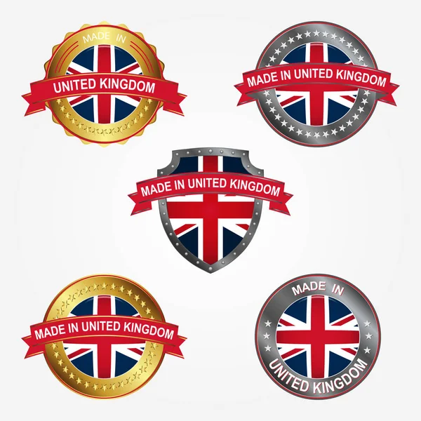 Designlabel Von Made United Kingdom — Stockvektor