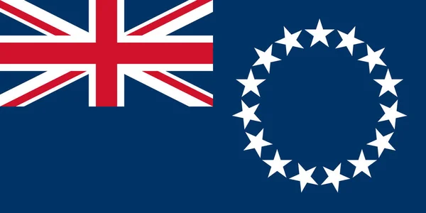 Vlajka Cookových ostrovů — Stockový vektor